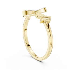 Ethereal Butterfly Pavé-Set Round Cut Statement Ring - Image 3