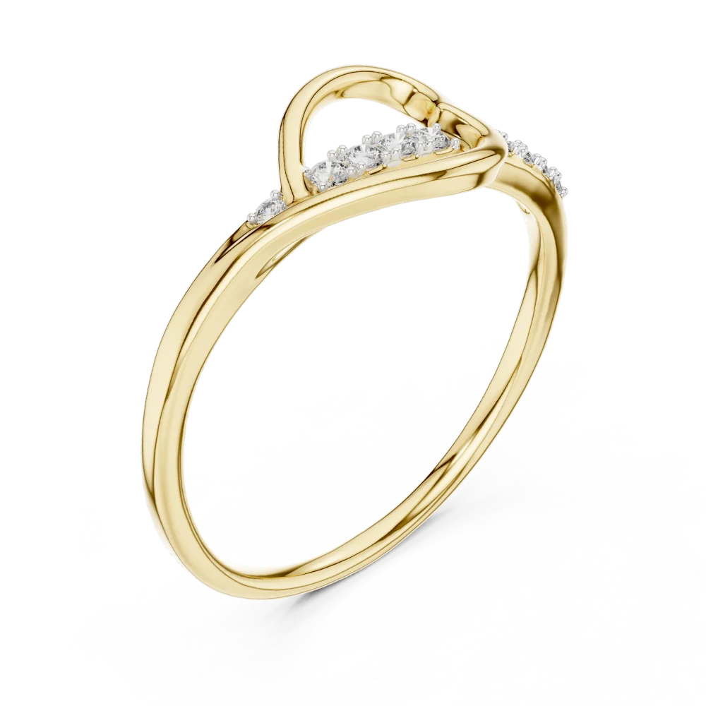 Discover the Fluid Silhouette Ring, featuring brilliant-cut lab-grown DIAMEUR diamonds set in a modern, elegant frame. Elevate your style today.