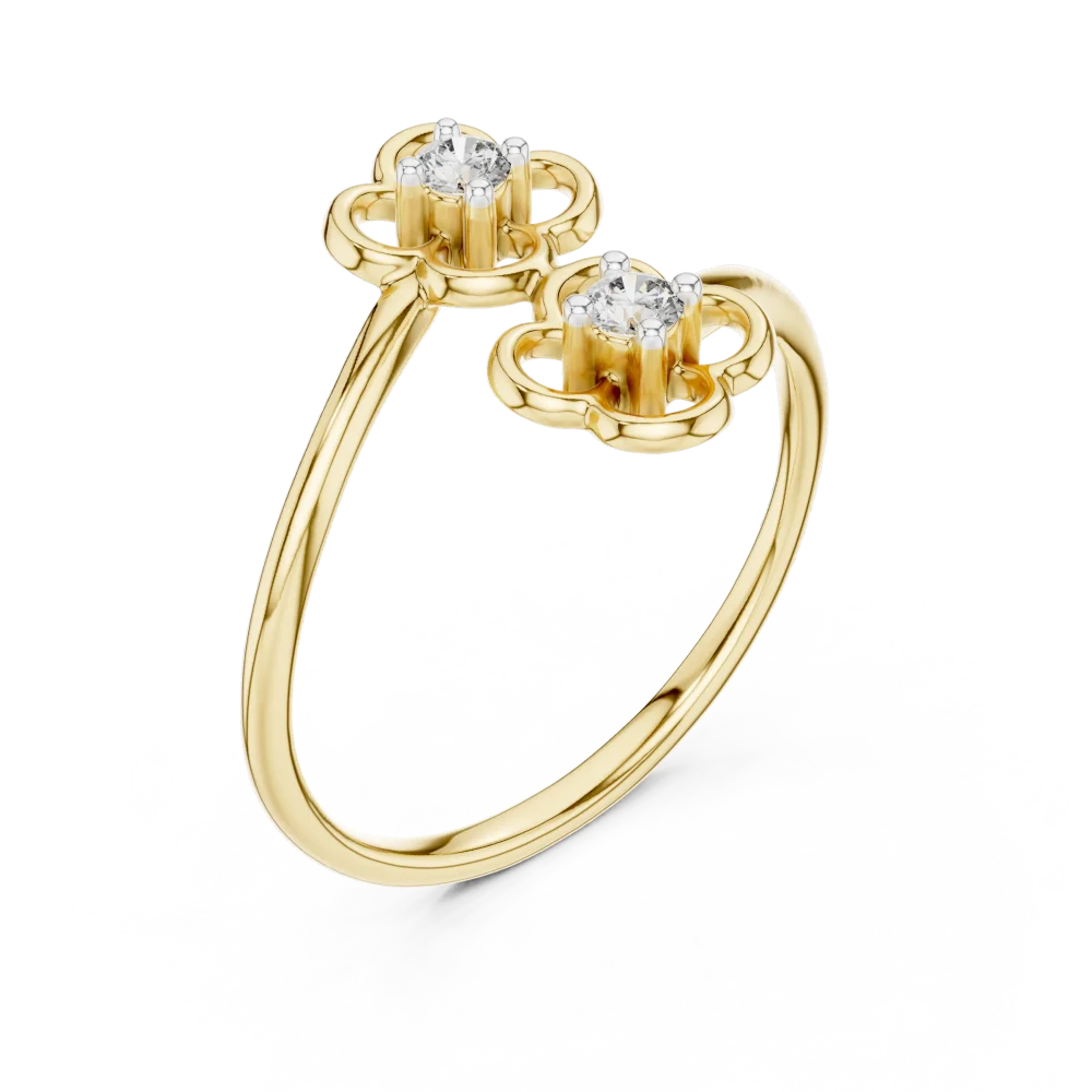 Discover the Ethereal Two-Stone Solitaire Ring, a modern classic featuring radiant DIAMEUR lab-grown diamonds. Elevate your style with luxury.