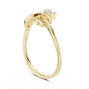 Ethereal Round Brilliant Floral Motif Cluster Ring - Image 3
