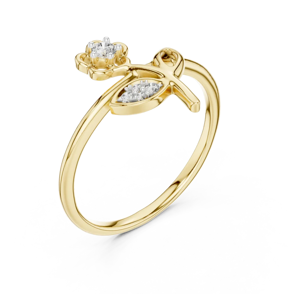 Discover the organic elegance of our floral-inspired ring, featuring brilliant DIAMEUR lab-grown diamonds. A modern classic for any collection. Shop now.
