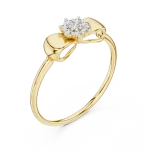 Ethereal Ribbon Cluster Round Brilliant Diamond Statement Ring
