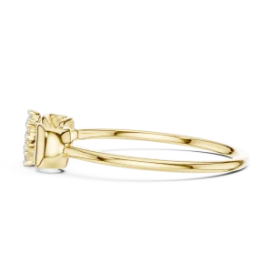 Ethereal Ribbon Cluster Round Brilliant Diamond Statement Ring - Image 4
