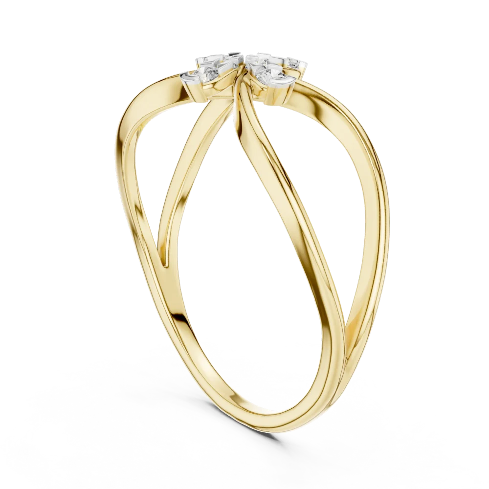 Infinite Silhouette Round Diamond Geometric Statement Ring - Image 3