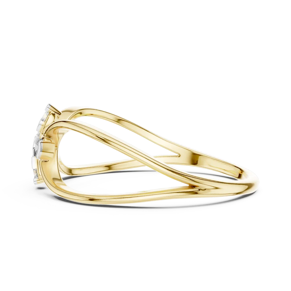 Infinite Silhouette Round Diamond Geometric Statement Ring - Image 4