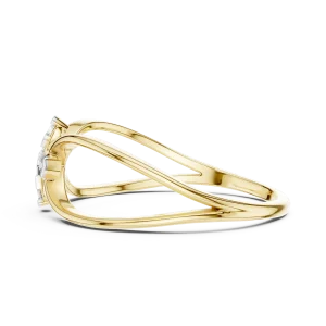 Infinite Silhouette Round Diamond Geometric Statement Ring - Image 4
