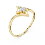 Geometric Symmetry Round Brilliant Cut Diamond Cluster Ring
