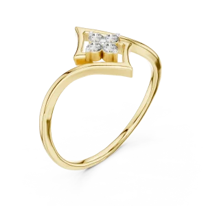 Geometric Symmetry Round Brilliant Cut Diamond Cluster Ring