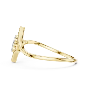 Geometric Symmetry Round Brilliant Cut Diamond Cluster Ring - Image 4