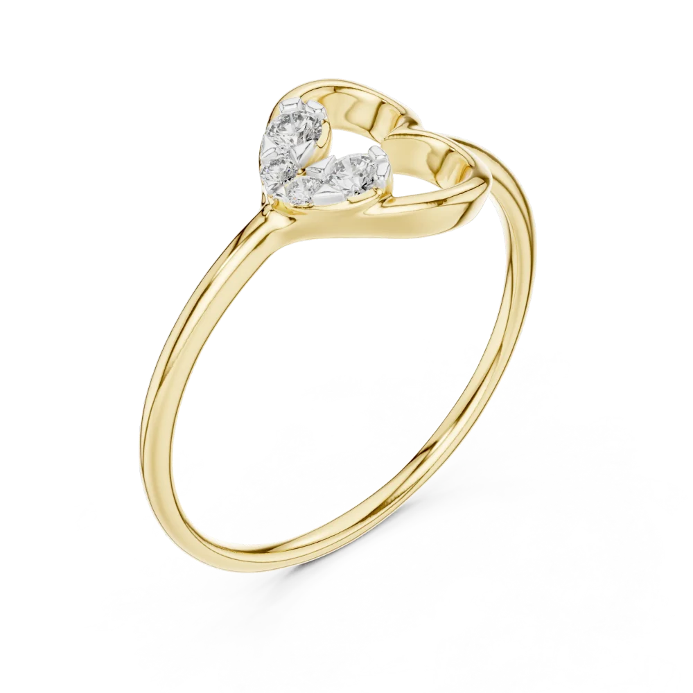 Experience elegance with this heart-inspired lab-grown DIAMEUR diamond ring. A modern classic designed for brilliance and grace. Shop the collection.