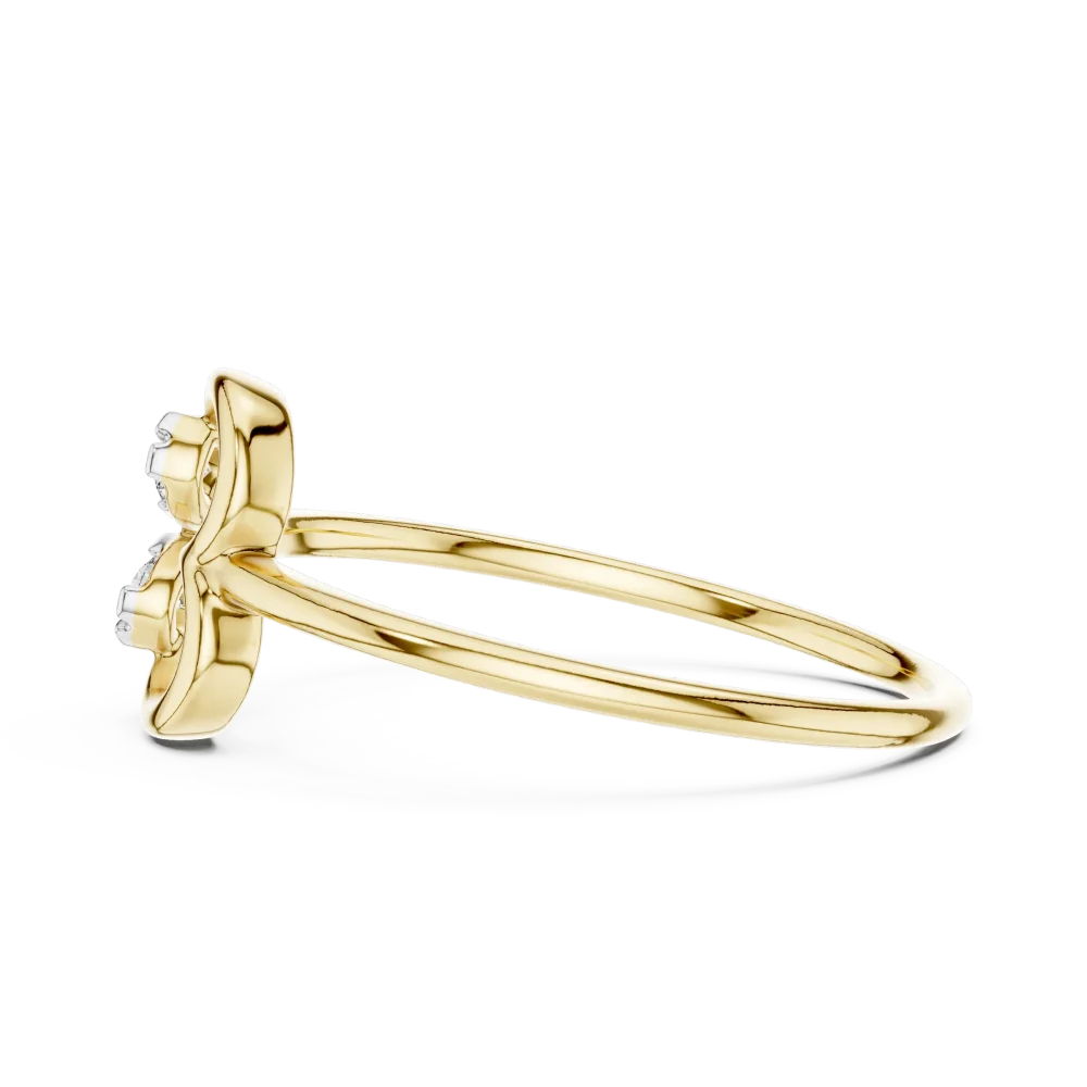 Essence Round Brilliant Asymmetric Heart Silhouette Ring - Image 4
