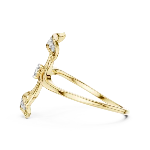 Fluid Silhouette Round Cut Solitaire Ring - Image 4