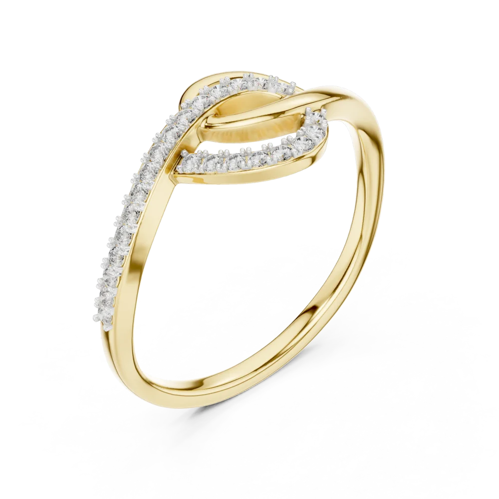 Discover the Fluid Silhouette Ring, a masterclass in modern design. Featuring brilliant DIAMEUR lab-grown diamonds, elevate your style today.