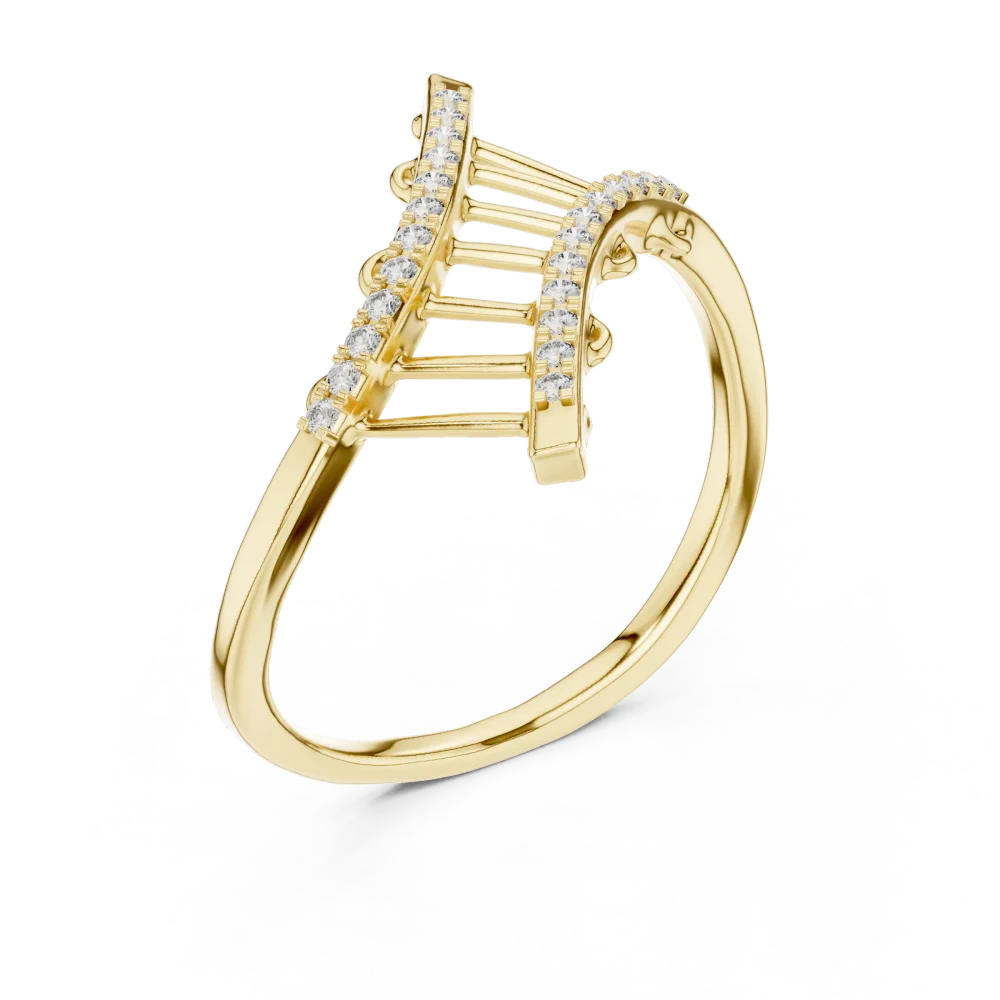 Experience modern elegance with this geometric pavé-set ring. Featuring brilliant DIAMEUR lab-grown diamonds, discover sustainable luxury today.