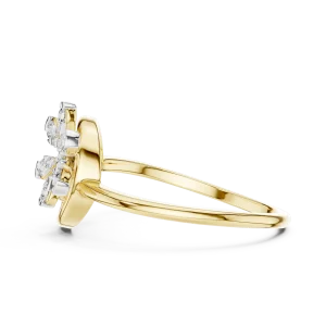 Luminary Round Silhouette Floral Statement Ring - Image 4