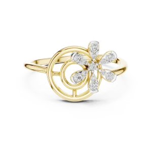 Luminary Round Silhouette Floral Statement Ring - Image 2