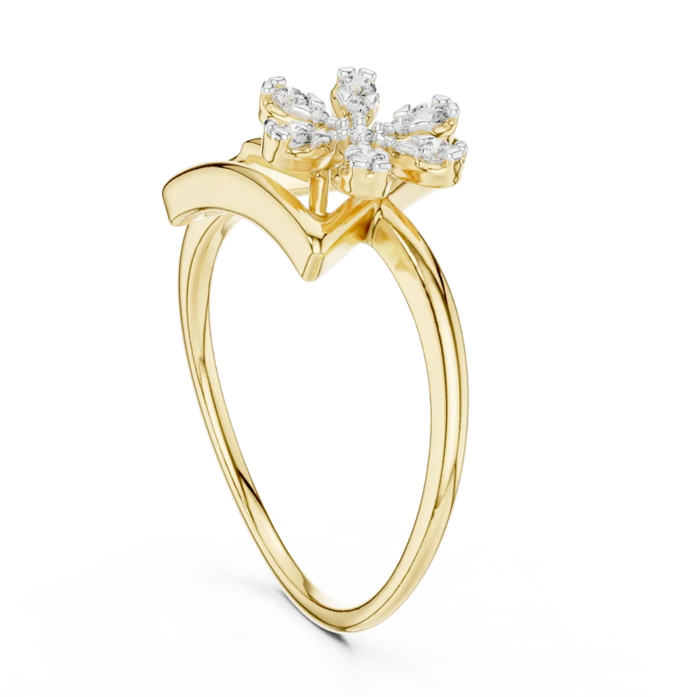Architectural Round Brilliant Geometric Statement Ring - Image 3