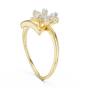Architectural Round Brilliant Geometric Statement Ring - Image 3