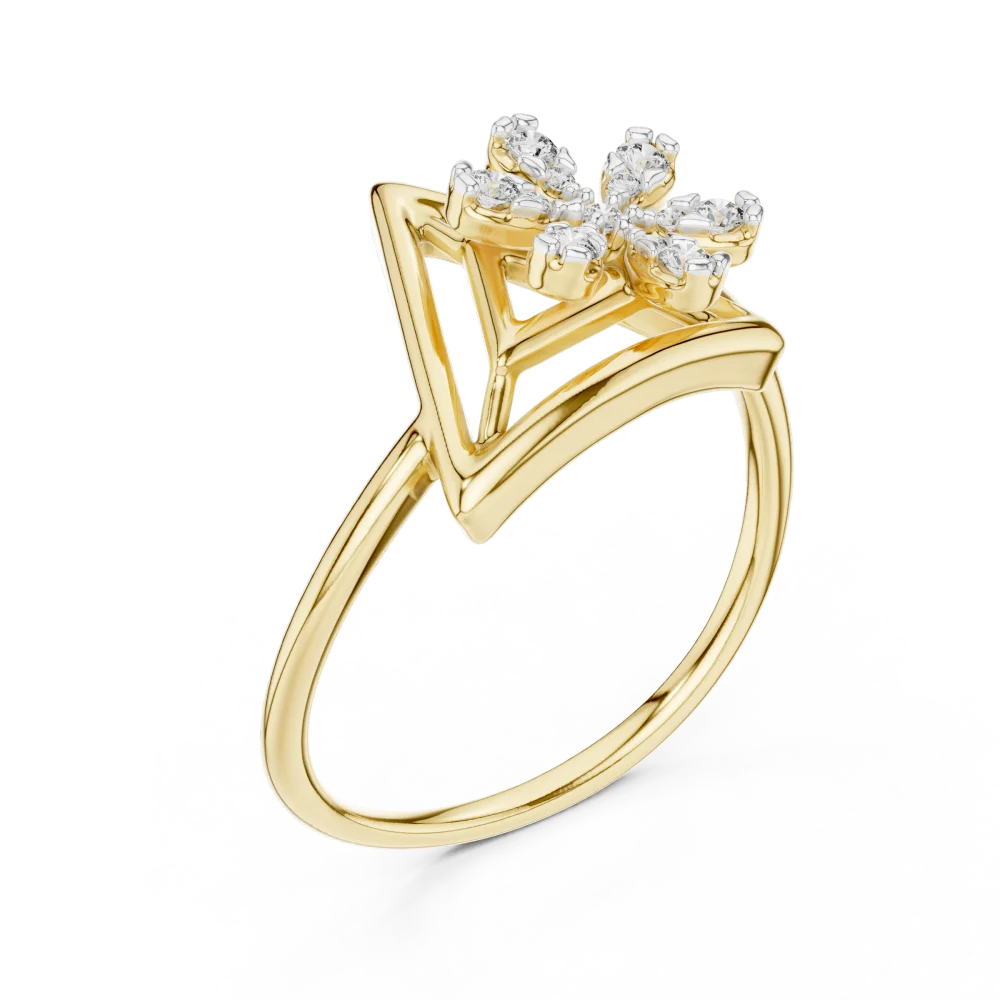Discover the bold geometry of our diamond statement ring. Handcrafted with high-brilliance DIAMEUR diamonds, it is the ultimate modern classic. Shop now.