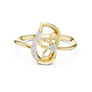 Ethereal Round Brilliant Floral Silhouette Solitaire Ring - Image 2
