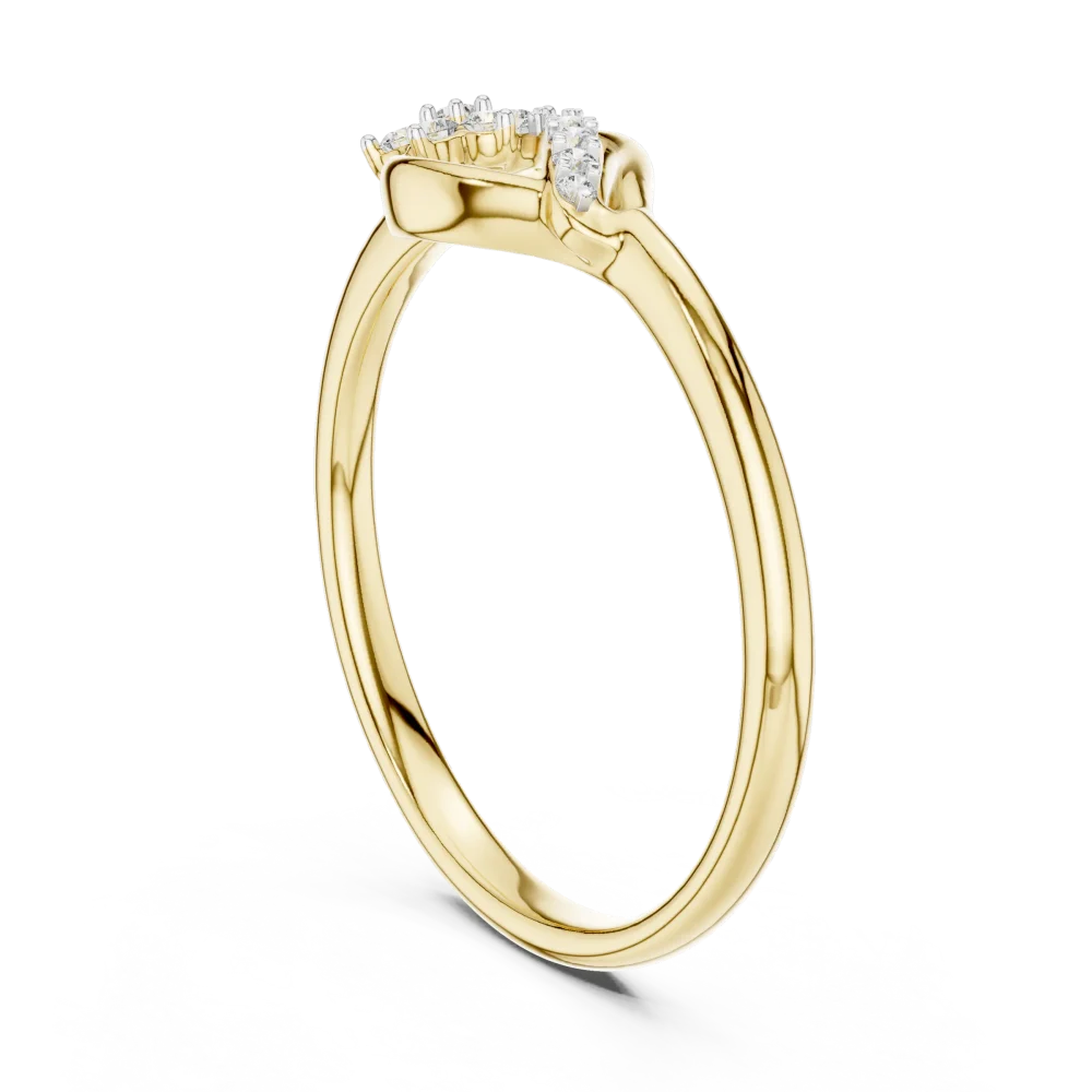 Fluid Luminary Round Brilliant Pavé-Set Cluster Ring - Image 3