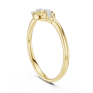 Fluid Luminary Round Brilliant Pavé-Set Cluster Ring - Image 3