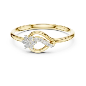 Fluid Luminary Round Brilliant Pavé-Set Cluster Ring - Image 2
