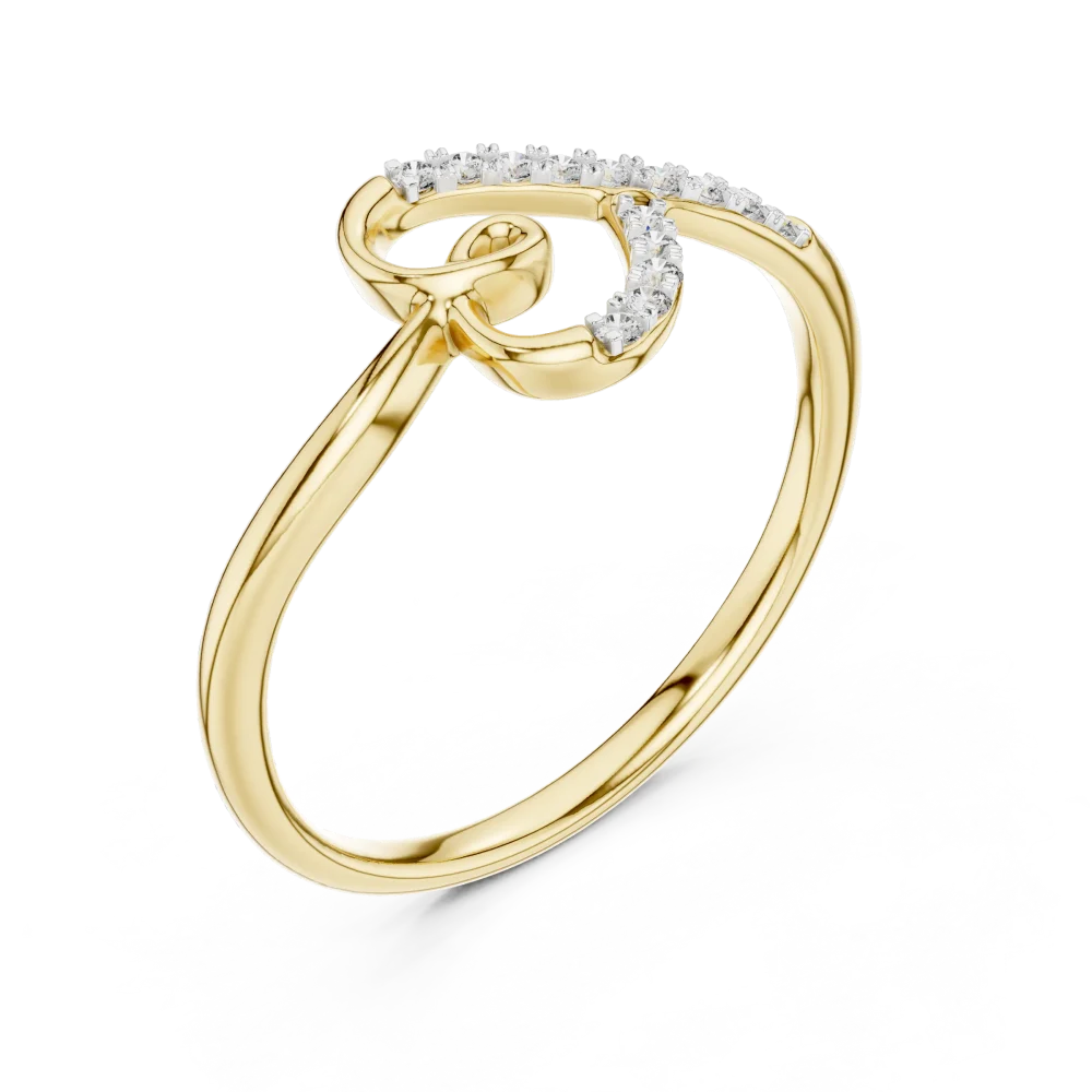 Discover the Fluid Silhouette ring, featuring pavé-set DIAMEUR diamonds in an elegant, modern design. Experience sustainable luxury. Shop today.