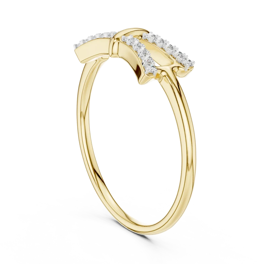 Symmetry Round Pavé-Set Architectural Geometric Band - Image 3