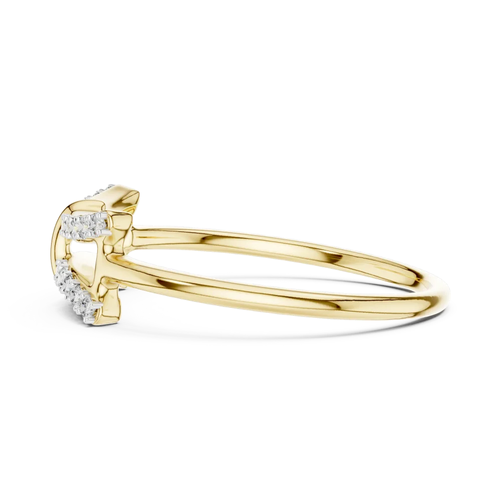 Symmetry Round Pavé-Set Architectural Geometric Band - Image 4