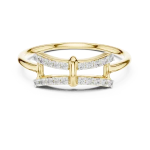 Symmetry Round Pavé-Set Architectural Geometric Band - Image 2