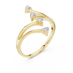 Fluidity Four-Stone Round Brilliant Contemporary Bypass Ring
