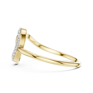 Symmetry Pavilion Round Diamond Pavé-Set Architectural Ring - Image 4