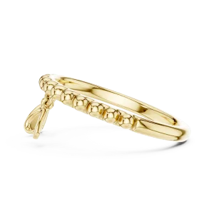Petite Round Beaded Silhouette Charm Ring - Image 4
