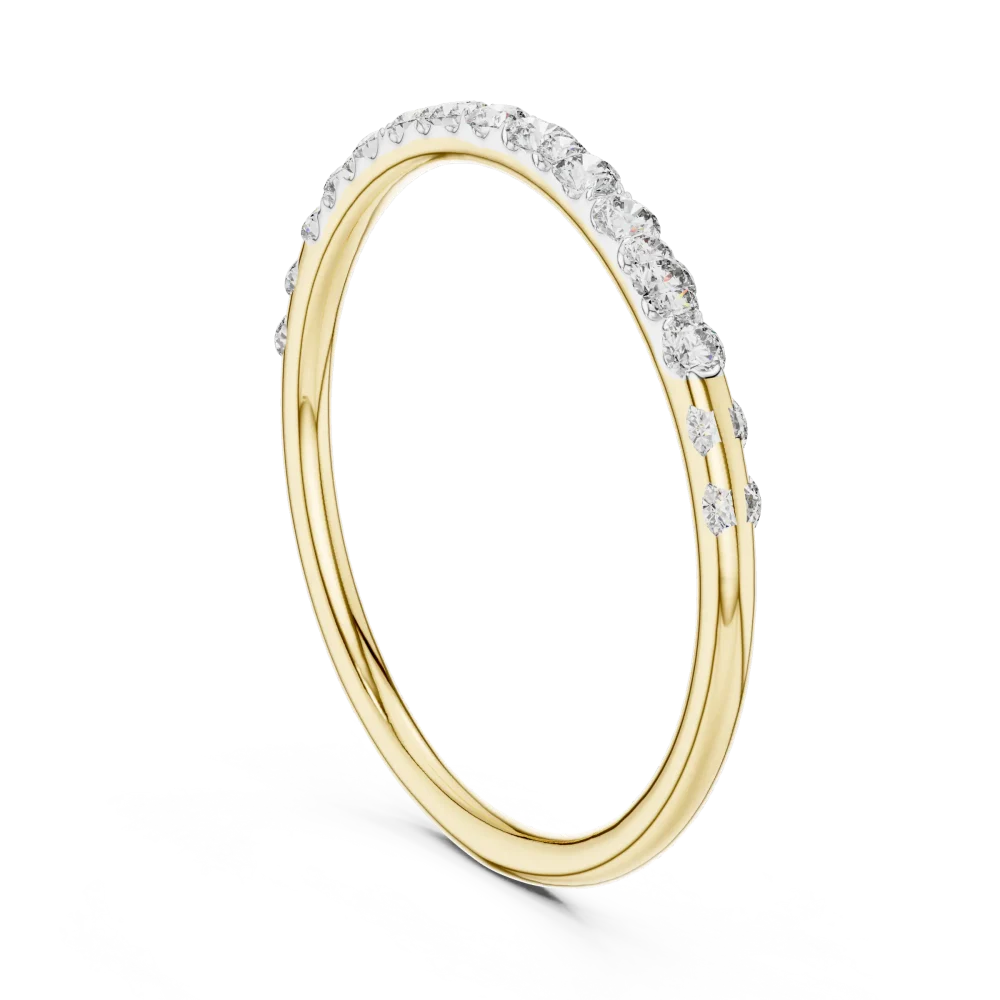 Infinite Pavé-Set Round Brilliant Minimalist Eternity Band - Image 3