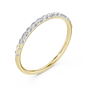 Infinite Pavé-Set Round Brilliant Minimalist Eternity Band
