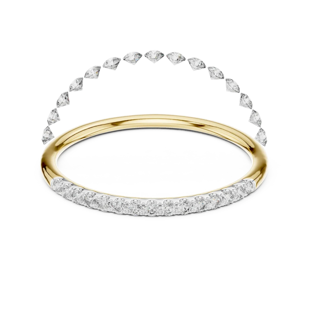 Infinite Pavé-Set Round Brilliant Minimalist Eternity Band - Image 2