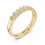 Fluid Symmetry Round Cut Scintillating Pavé-Set Band