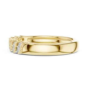Fluid Symmetry Round Cut Scintillating Pavé-Set Band - Image 4