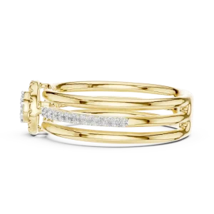 Luminary Round Brilliant Pavé-Set Silhouette Solitaire Ring - Image 4
