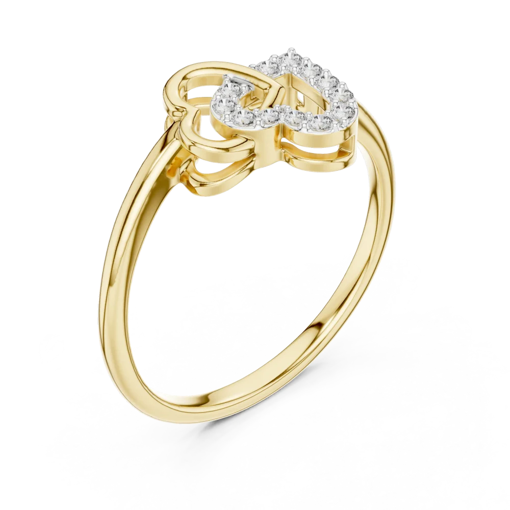 Embrace eternal style with this heart-inspired pavé ring, featuring brilliant DIAMEUR diamonds for unmatched sparkle. Shop this modern classic today.