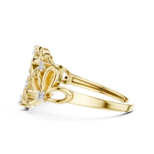 Ethereal Floret Round Brilliant Diamond Cocktail Ring - Image 4