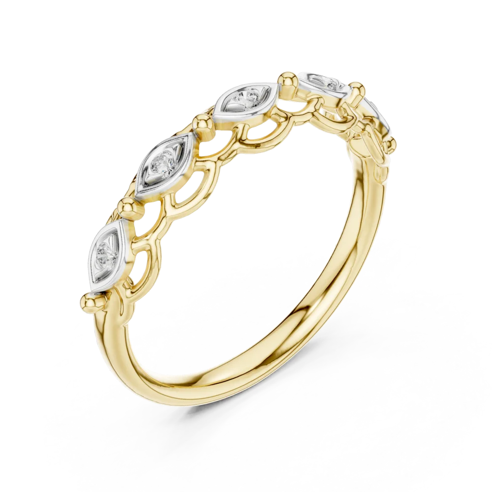 Elevate your style with this architectural diamond band featuring brilliant-cut DIAMEUR diamonds. A modern classic of grace and light. Shop now.