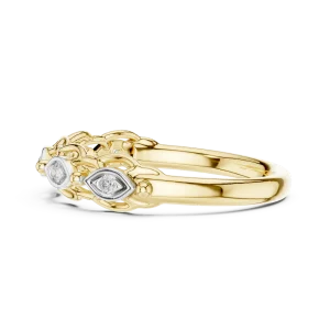 Symmetry Marquise-Link Round Brilliant Diamond Band - Image 4
