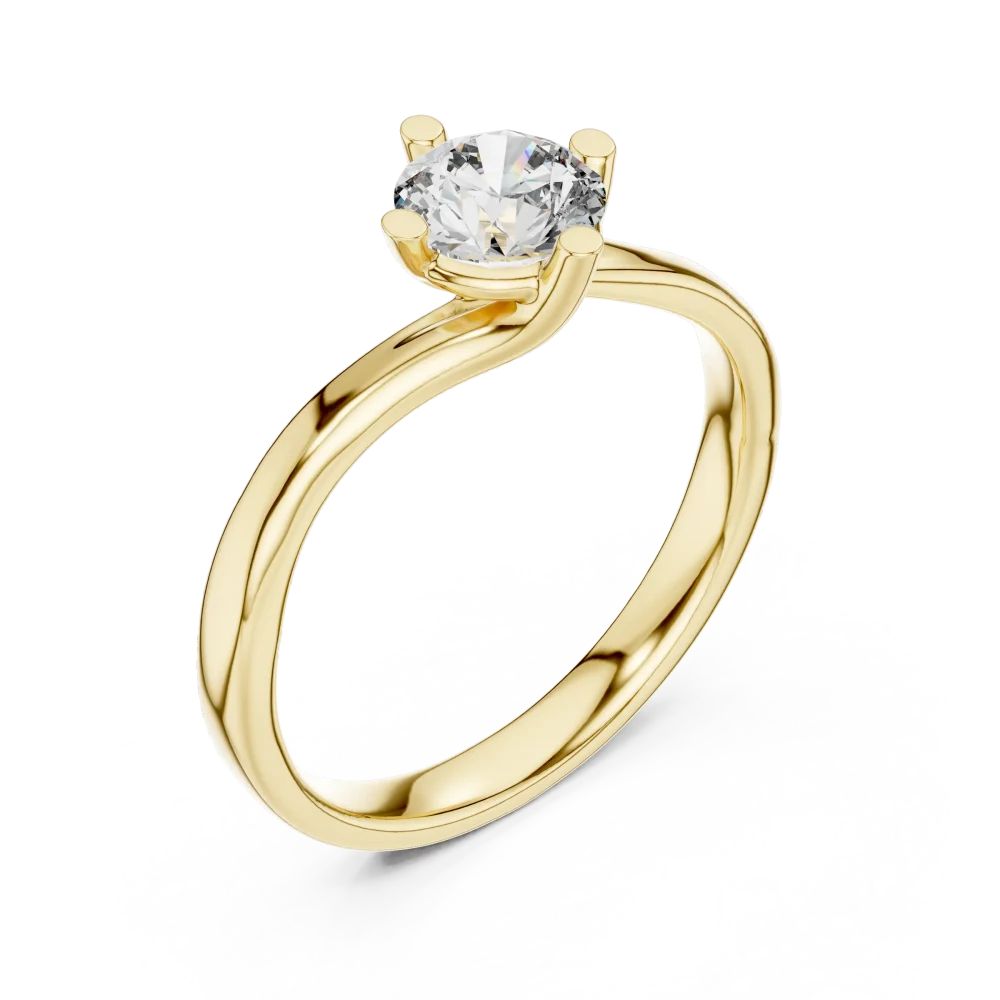 Discover the Fluidity Solitaire, a sculptural masterpiece featuring a brilliant DIAMEUR diamond. Elevate your collection with timeless luxury today.