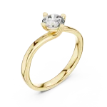 Fluidity Round Brilliant Cut Solitaire Engagement Ring