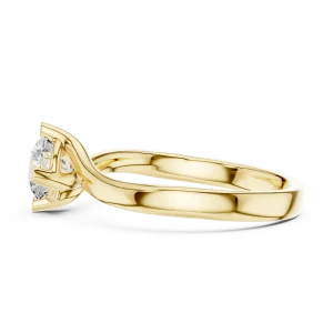 Fluidity Round Brilliant Cut Solitaire Engagement Ring - Image 4