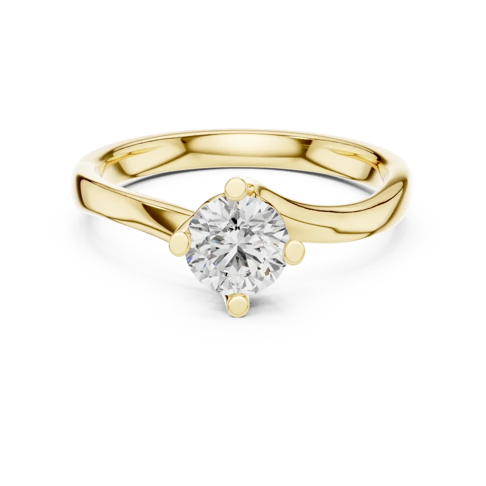 Fluidity Round Brilliant Cut Solitaire Engagement Ring - Image 2