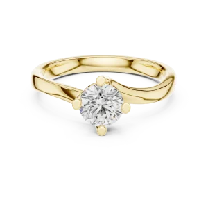 Fluidity Round Brilliant Cut Solitaire Engagement Ring - Image 2