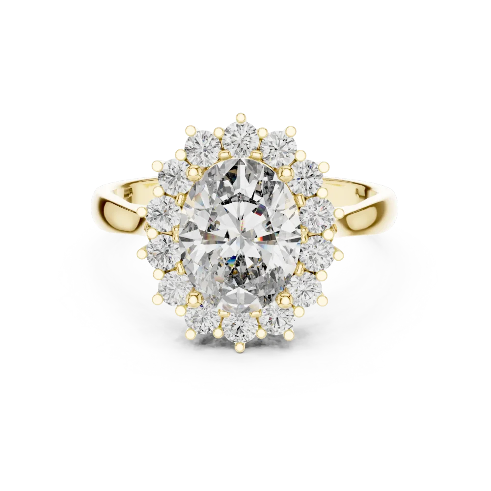 Luminary Oval Halo Solitaire Ring - Image 2